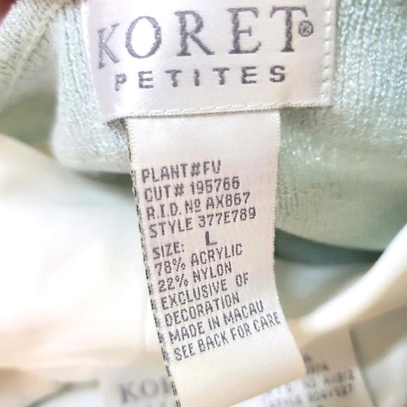 Vintage Koret Petites 3 Piece Skirt Set Floral Embroidery Large - Picture 11 of 16